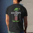 Grandpa Elf Mens Back Print T-shirt Gifts for Him