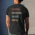 Grandpa Father's Day Legend Husband Dad Papa Vintage Retro Mens Back Print T-shirt Gifts for Him