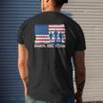 Grandpa Hero Veteran United States Of America Mens Back Print T-shirt Gifts for Him