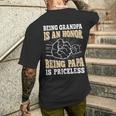 Being Grandpa Is An Honor Being Papa Is Priceless Vintage Men's T-shirt Back Print Gifts for Him