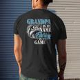 Grandpa Is My Name Fishing Game Outfit Men Papa Father's Day Mens Back Print T-shirt Gifts for Him