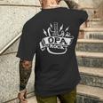 Grandpa Rockt Guitar Hardrock Music Guitarist T-Shirt mit Rückendruck Geschenke für Ihn