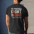 My Grandson's Fight Is My Fight Leukemia Cancer Awareness Mens Back Print T-shirt Gifts for Him