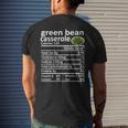Green Bean Casserole Nutrition Food Facts Thanksgiving Men's T-shirt Back Print Gifts for Him