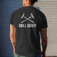 Grill Daddy Fathers Day Grillfather Grill Dad Mens Back Print T-shirt Gifts for Him