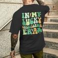 Groovy In My Lucky Cheerleader Era St Patrick's Day Clover Men's T-shirt Back Print Gifts for Him