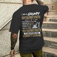 I Am A Grumpy Heavy Equipment Operator I Don't Care Men's T-shirt Back Print Gifts for Him