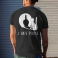Grumpy Kitten Cats I Don't Like People Cat I Hate People Cat Men's T-shirt Back Print Gifts for Him