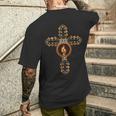 Guitar Cross Symbol Men's T-shirt Back Print Gifts for Him