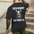 Guten Morgen Ganz Dünnes Eis French Bulldog Dog T-Shirt mit Rückendruck Geschenke für Ihn