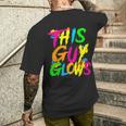 This Guy Glows Cute Boys Man Party Team Men's T-shirt Back Print Gifts for Him