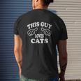 This Guy Loves Cats Mens Back Print T-shirt Gifts for Him
