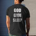 Gym Quotes God Gym Sleep Mens Back Print T-shirt Gifts for Him
