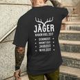 Häger Habeniel Zeit I Schonzeit I Hunter Hunting T-Shirt mit Rückendruck Geschenke für Ihn