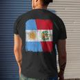 Half Argentinian Half Peruvian Flag Heritage Pride Roots Men's T-shirt Back Print Gifts for Him