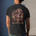 Happy Chinese New Year 2024 Year Of The Dragon Zodiac Men's T-shirt Back Print Gifts for Him