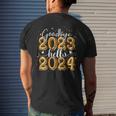 Happy New Year Goodbye 2023 Hello 2024 Men's T-shirt Back Print Gifts for Him