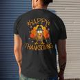 Happy Thanksgiving Turkey Happy Family Dinner Turkey Day Men's T-shirt Back Print Gifts for Him