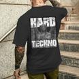 Hard Techno Rave Angel Statue S T-Shirt mit Rückendruck Geschenke für Ihn