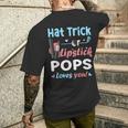 Hat Trick Or Lipstick Pops Loves You Gender Reveal Men's T-shirt Back Print Gifts for Him