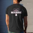 My Heart Belongs To A Marine Pink Mens Back Print T-shirt Gifts for Him