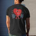 Heart Lifting Workout Valentines Day Cool Gym Bodybuilding Men's T-shirt Back Print Gifts for Him