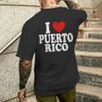 I Heart Love Puerto Rico Men's T-shirt Back Print Gifts for Him