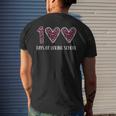 Hearts 100 Days Of Loving School 100Th Day Of School Teacher Men's T-shirt Back Print Gifts for Him