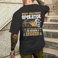 Heavy Equipment Operator Legend Occupation Men's T-shirt Back Print Gifts for Him