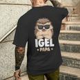 Hedgehog Papa T-Shirt mit Rückendruck Geschenke für Ihn