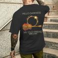 Hello Darkness My Old Friend April 08 Solar Eclipse Men's T-shirt Back Print Gifts for Him