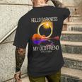 Hello Darkness My Old Friend Eclipse Solar April 08 2024 Men's T-shirt Back Print Gifts for Him
