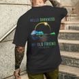 Hello Darkness My Old Friend Total Solar Eclipse Apr 8 2024 Men's T-shirt Back Print Gifts for Him