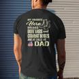 Hero Wears Dog Tags Combat Boots Proud Army Dad Father Mens Back Print T-shirt Gifts for Him