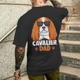 Herren Cavalier King Charles Spaniel Dad Hunde Papa Herrchen T-Shirt mit Rückendruck Geschenke für Ihn