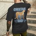 Herren Cheetah Dad Papaatertag Gepard T-Shirt mit Rückendruck Geschenke für Ihn