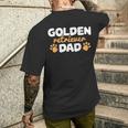 Herren Golden Retriever Dad Papa Süß T-Shirt mit Rückendruck Geschenke für Ihn