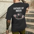 Herren Jungen Father Of Moles Papaatertag Maulwurf T-Shirt mit Rückendruck Geschenke für Ihn