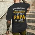 Herren Papa Informatiker Geschenk Lustig Humoratertag T-Shirt mit Rückendruck Geschenke für Ihn