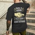 Herren Papa Sohn Familie T-Shirt mit Rückendruck Geschenke für Ihn