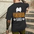 Herren Pomeranian Dad Geschenk Hund Papa Pommeratertag Geschenk T-Shirt mit Rückendruck Geschenke für Ihn