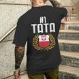 Herren Tatko Ojczulek Tato Papa Ojciecatertag Tata T-Shirt mit Rückendruck Geschenke für Ihn