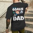 Herren Torwart Papa Proud Goalie Dad T-Shirt mit Rückendruck Geschenke für Ihn