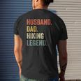 Hiker Husband Dad Hiking Legend Vintage Outdoor Mens Back Print T-shirt Gifts for Him