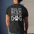 Hold My Beer I Have To Pet This Dog Puppy Lover Mens Back Print T-shirt Gifts for Him