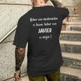 Hombre Beber Con Moderación Es Bueno Beber Con Javier Camiseta Hombre Estampado Espalda Regalos para él