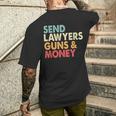 Hombre Enviar A Abogados Armas Y Dinero Camiseta Hombre Estampado Espalda Regalos para él