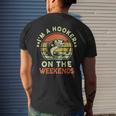 Hooker On Weekend Dirty Adult Humor Bass Dad Fishing Men's T-shirt Back Print Gifts for Him