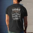 Hoss Blood Runs Through My Veins Legend NameShirt Mens Back Print T-shirt Gifts for Him