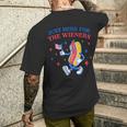 Hot Dog I'm Just Here For The Wieners Fourth Of July Men's T-shirt Back Print Gifts for Him